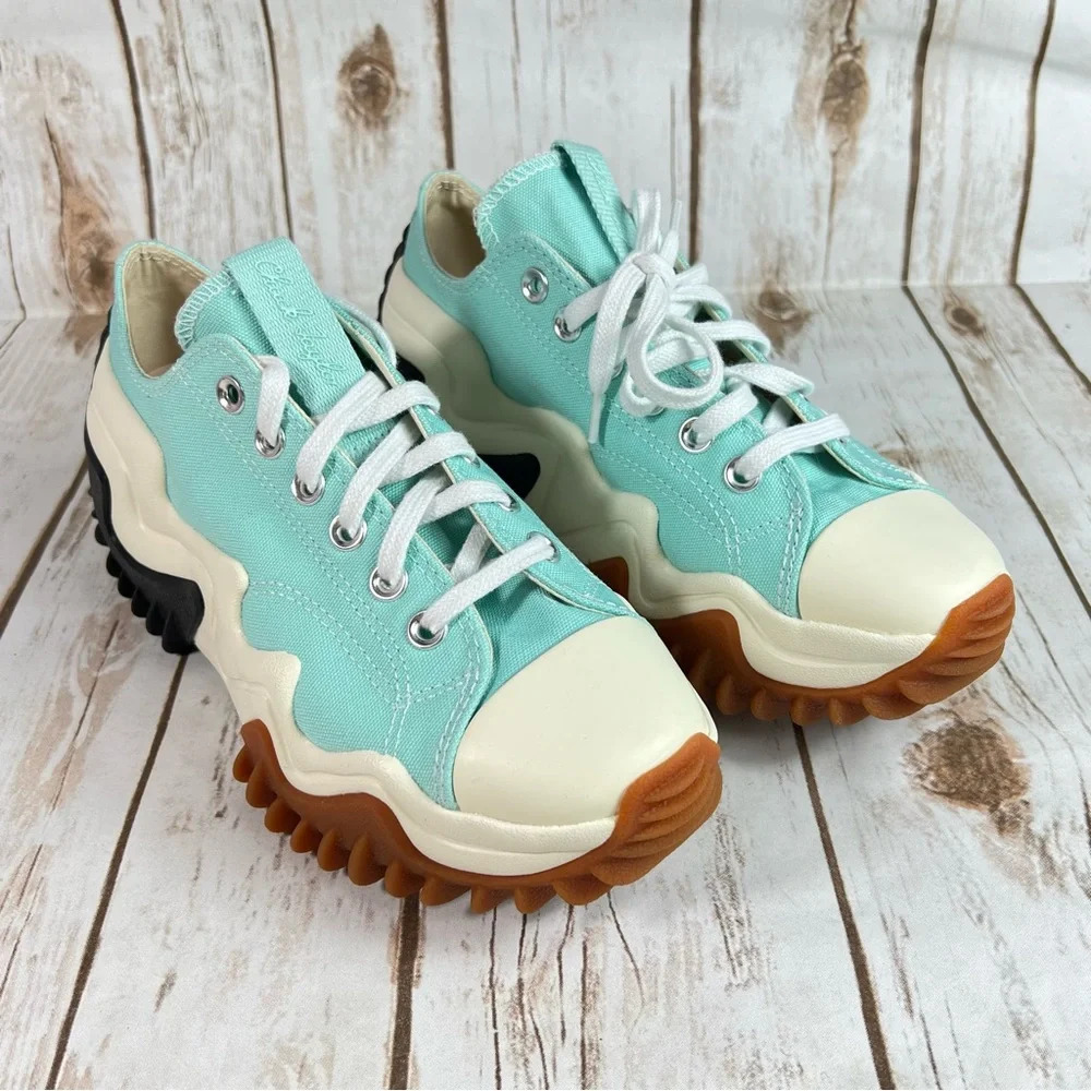 New Converse Run Star Motion Low Platform Water Droplets Green Sneakers - Picture 2 of 12